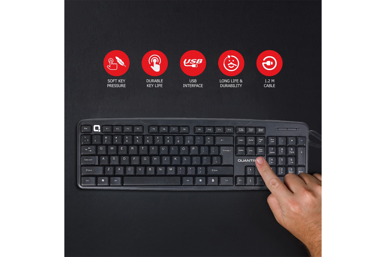 Quantron QKB-11 – Wired USB Keyboard