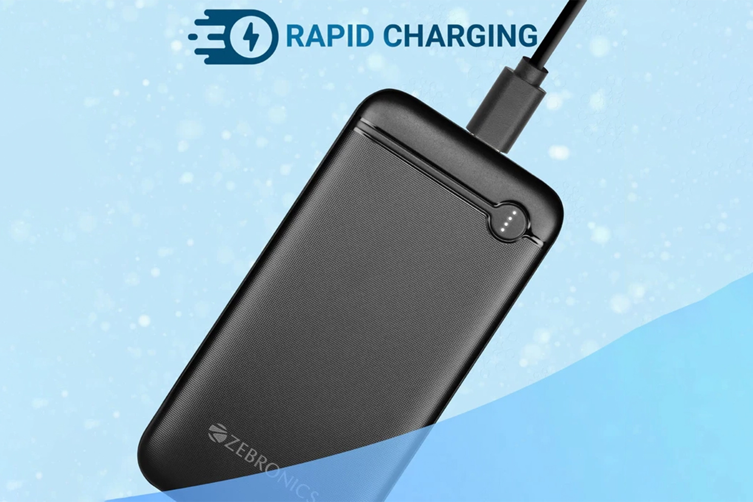 ZEBRONICS 20000 mAh 20 W Power Bank (Black, Lithium Polymer, Fast Charging for Mobile)