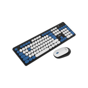 EVM Wireless Keyboard & Mouse Combo | Round Keys, 2.4GHz, 112 Keys, 1000 DPI | Height Adjust, Plug & Play |1 Year Warranty