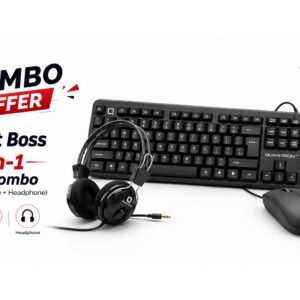 Budget Boss 3-in-1 Desk Combo (Keyboard + Mouse + Headphone)